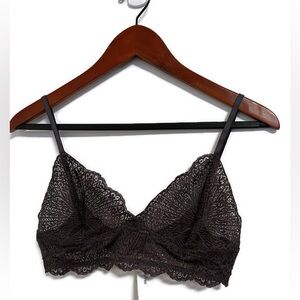 NWT Wilfred Lisieux bralette, Medium, dark grey with silver tone.
